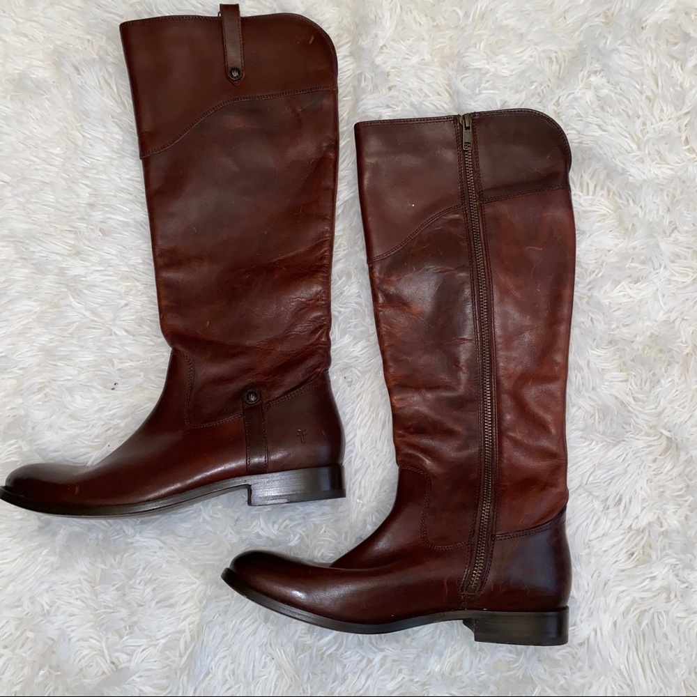 FRYE Melissa Tab Tall Inside Zip boots